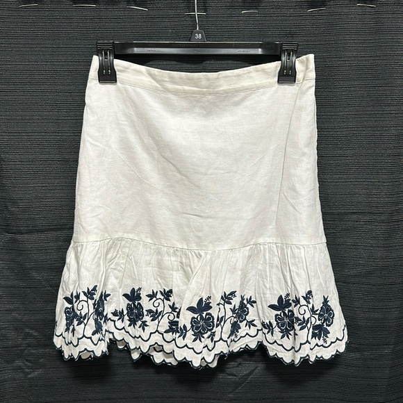 J. Crew Dresses & Skirts - NWT J.Crew Factory blue floral embroidery Skirt. Size: XS / Box 13-46‎